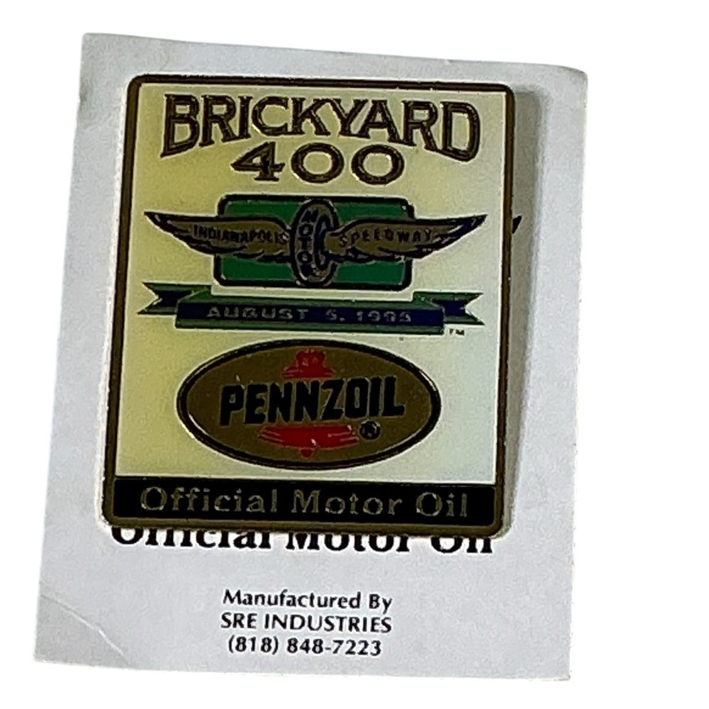 Vintage 1995 Pennzoil Nascar Race Brickyard 400 Pin Indianapolis Motor Speedway - Picture 5 of 16